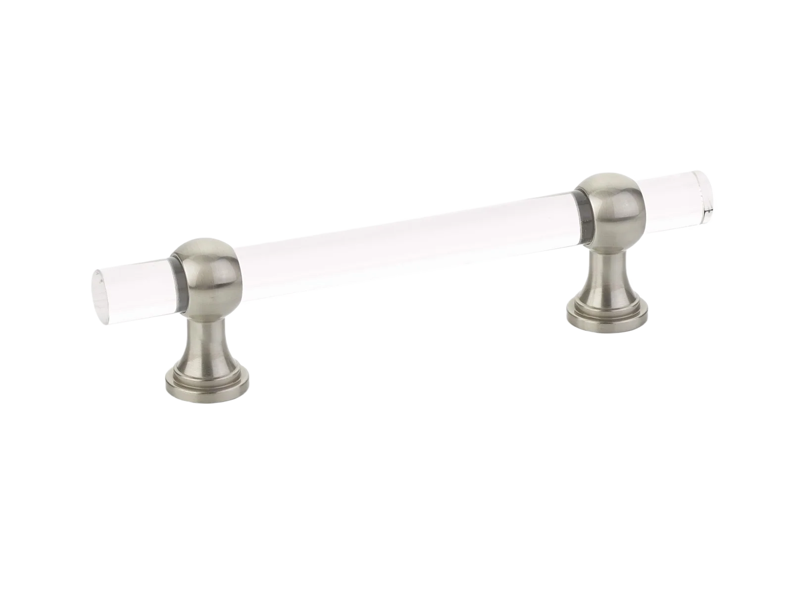 Lightweight Schaub Satin Nickel Acrylic Lumiere Transitional Adjustable Pull Excellent