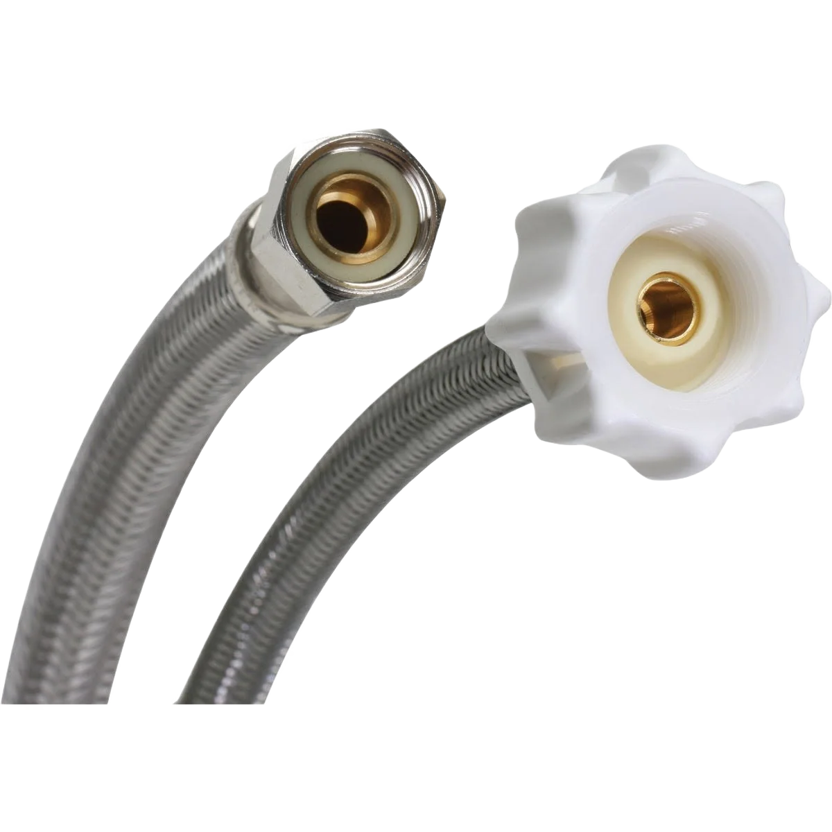 Next-Generation Fluidmaster Click 3 8 x 7 8 BC x 12 Stainless Steel Toilet Connector Easy-to-Use