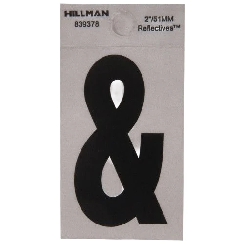 Optimized Hillman 2 Black Silver Reflective Mylar Square Cut Sticker Ampersand Next-Generation