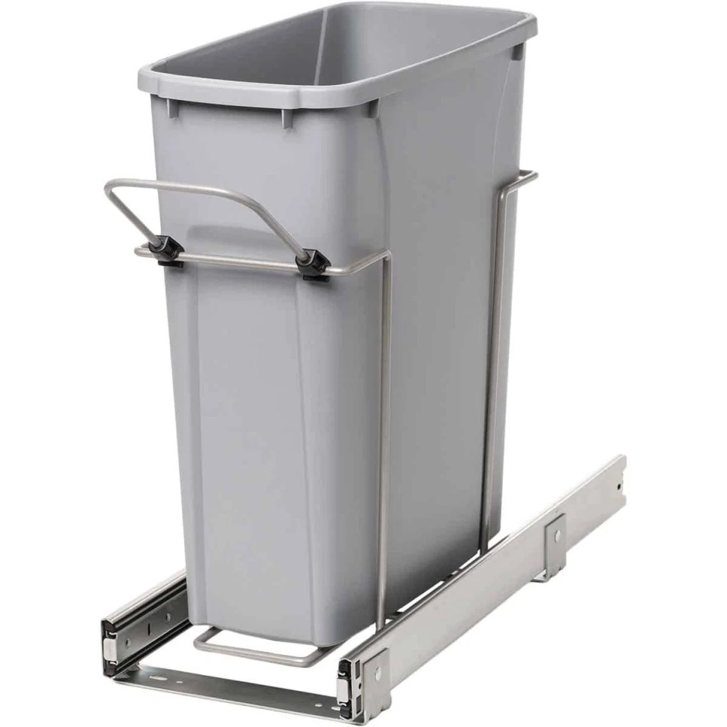 Verified Solutions 20 Quart In-Cabinet Single Pull-Out Trash Can Premium Material