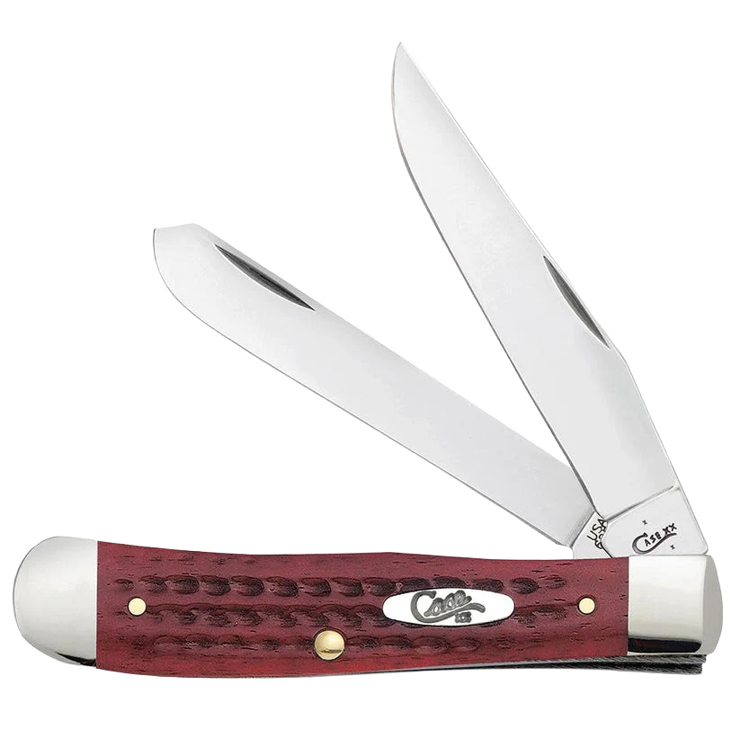 Organic Case Knives Pocket Worn Red Corn Cob Jig Trapper Knife Artisan