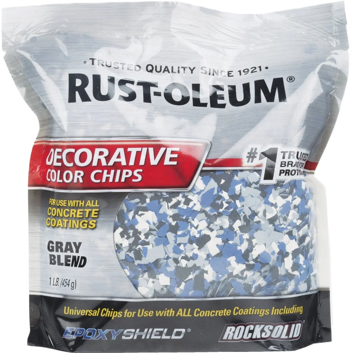 Breathable Rust-Oleum Gray Color Chip Concrete Coating 1 lb. Innovative