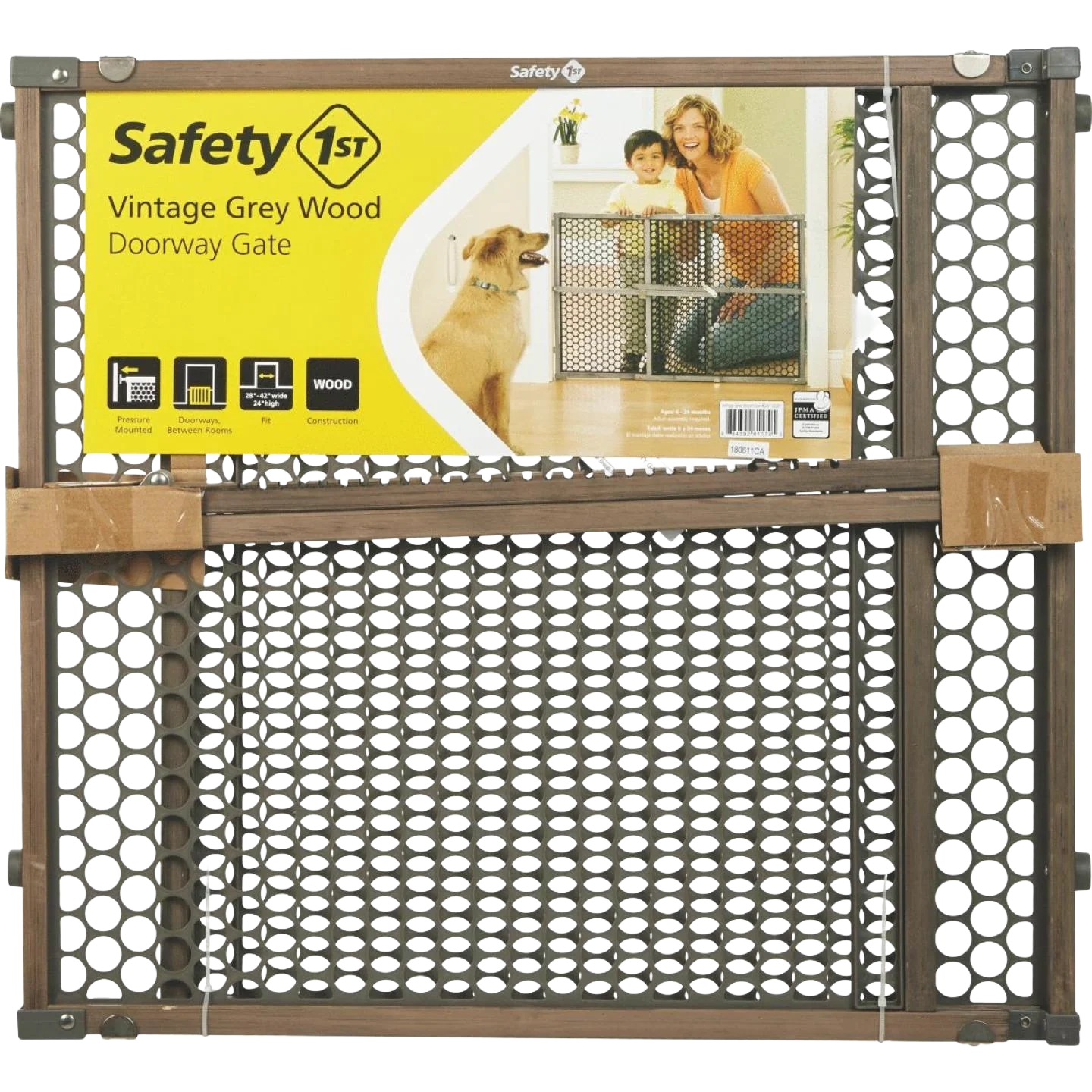 First-Class Safety 1st Vintage Gray Wood Doorway Safety Gate 24 in. Specialty