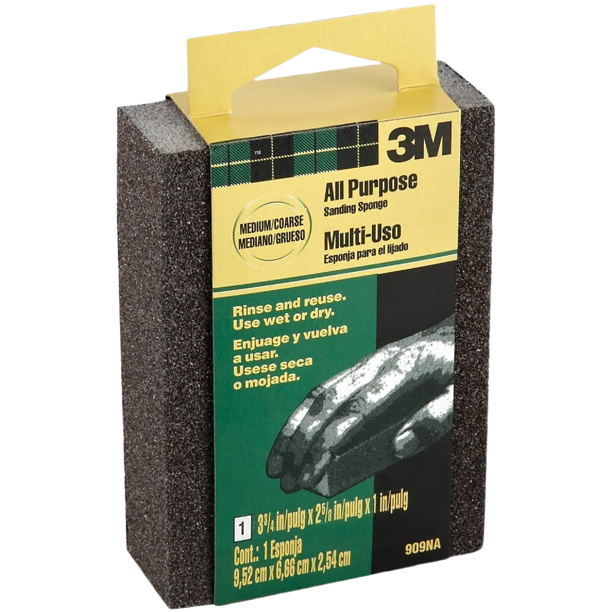 Fashionable 3M All-Purpose Medium Coarse Sanding Sponge Eco-Friendly