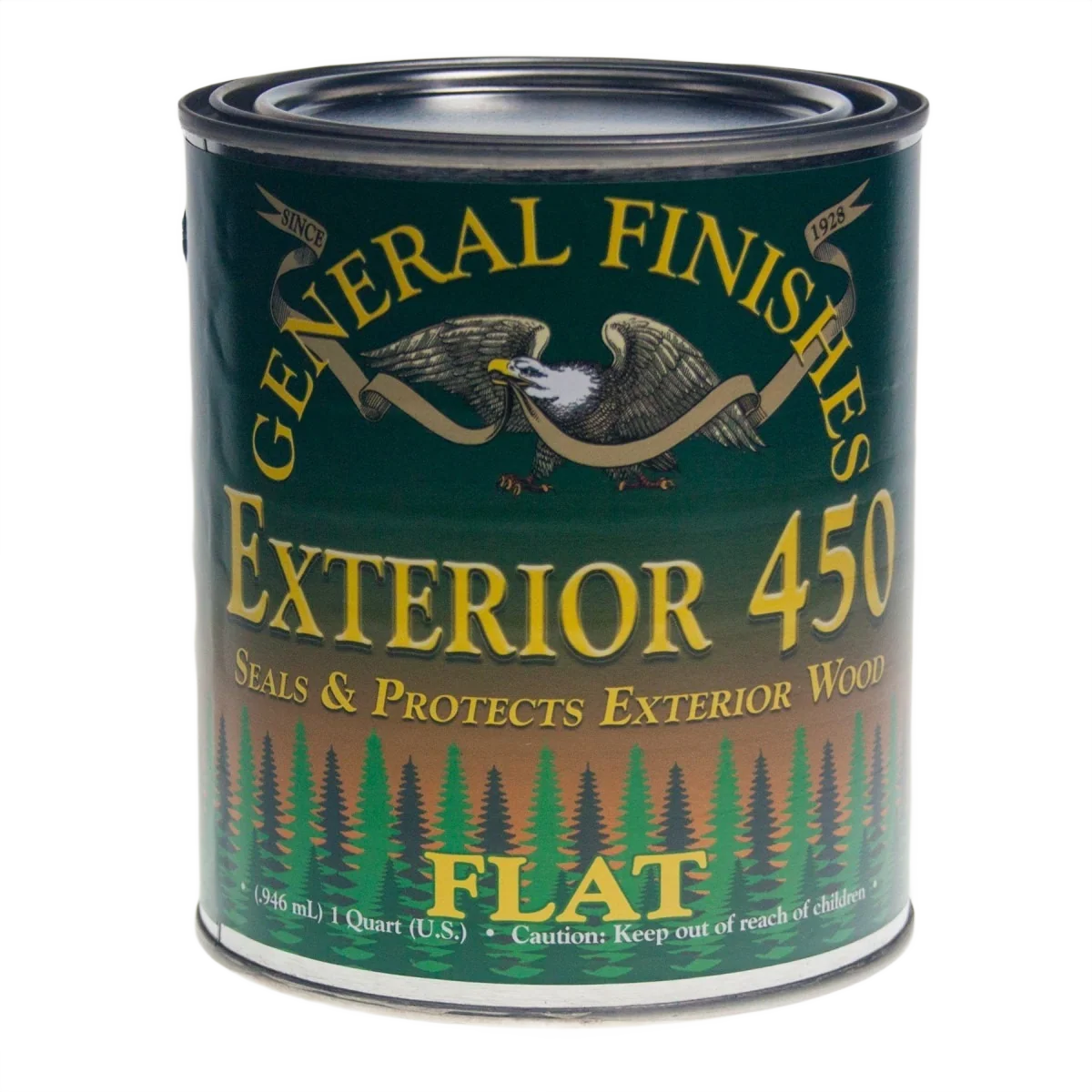 Dependable General Finishes Clear Exterior 450 Flat Varnish Quart Selected