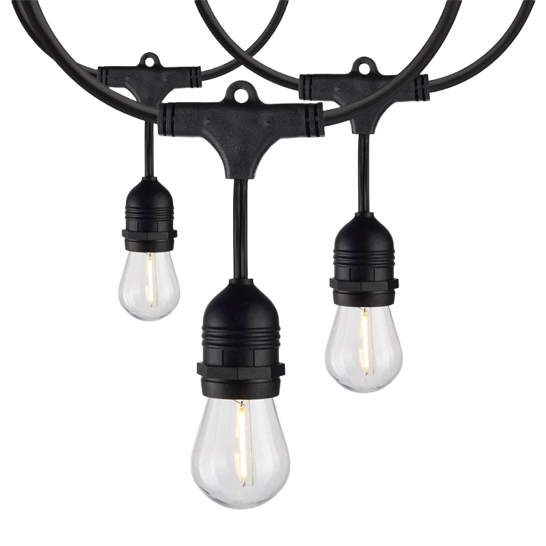 Recyclable Satco 24' LED Bulb Indoor Outdoor String Lights 2-Pack Classic