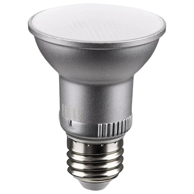 Pure Satco 5.5 Watt PAR20 LED Silver Medium Base Light Bulb Optimized