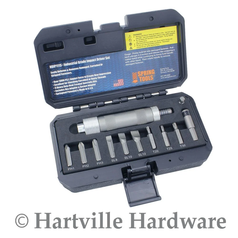 Minimalist Spring Tools Industrial Grade Fastener Removal Impact Set Expertly Made