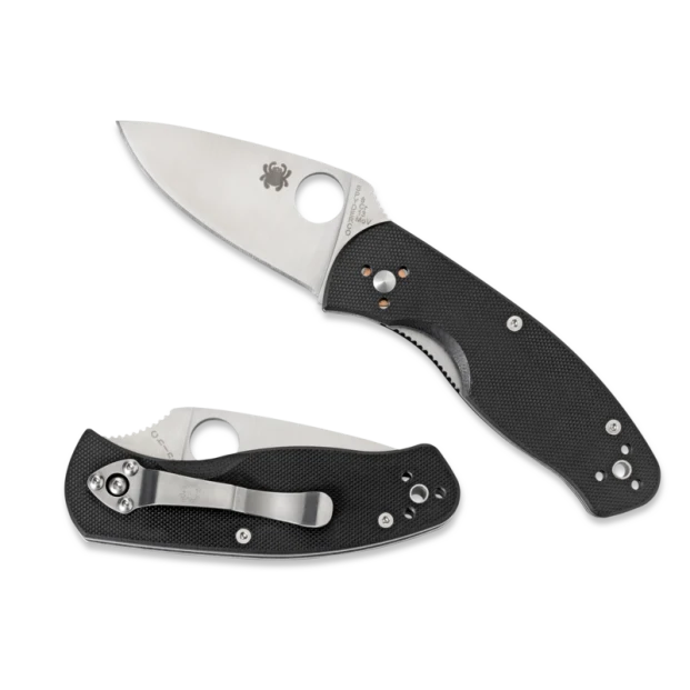 Premium Spyderco Persistence™ G-10 Black Pocket Knife High-Grade