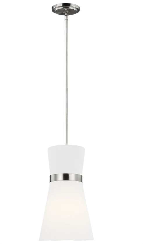 Practical Visual Comfort 1 Fixture Brushed Nickel Studio Clark Light Pendant Authentic