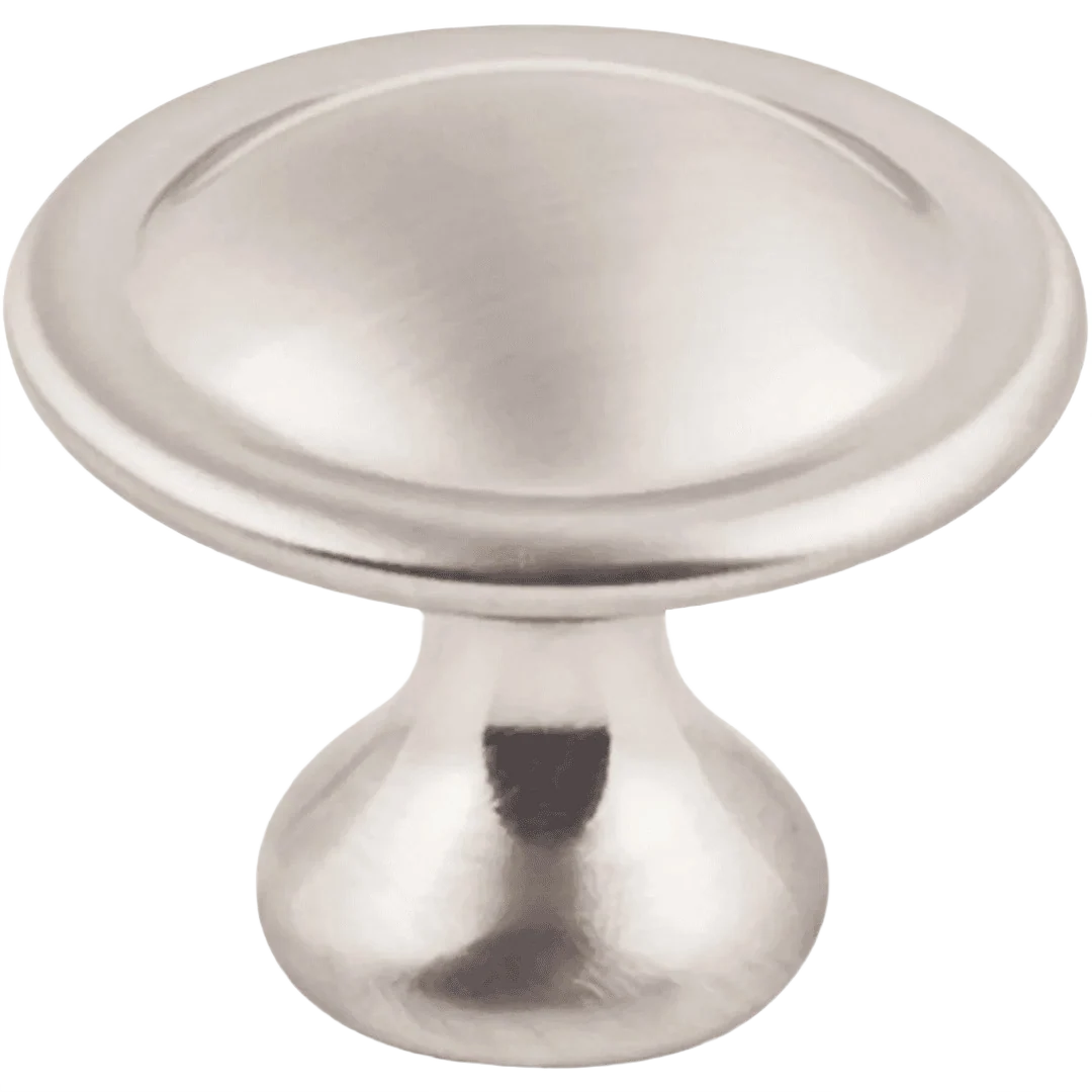 Traditional Hardware Resources Kasa Mushroom Knob Satin Nickel 10-Pack Lightweight