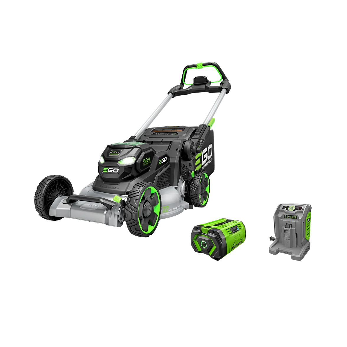 Official EGO Power 22 Aluminum Deck Select Cut™ Self-Propelled Mower w Battery Charger Comfortable