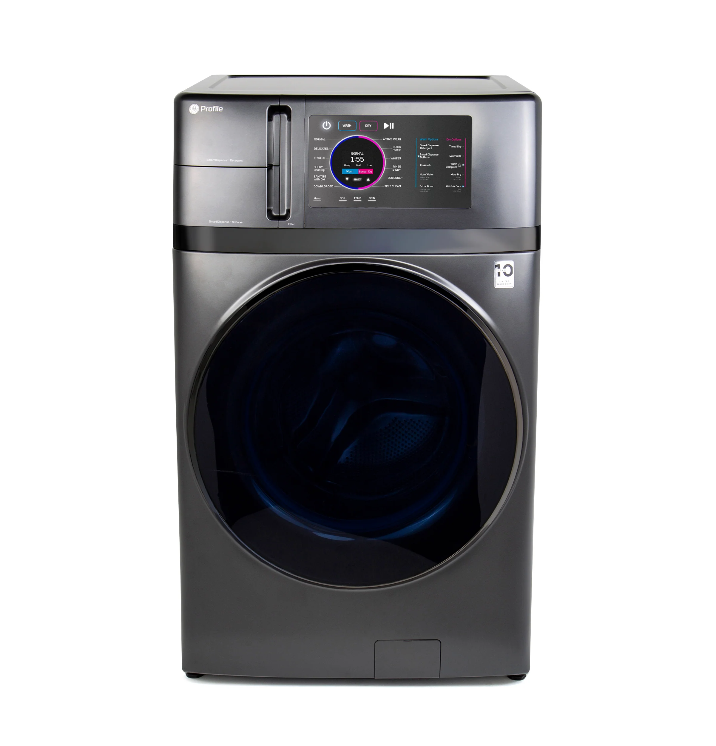 Trusted GE Profile ENERGY STAR 4.8 cu. ft. Capacity UltraFast Combo with Ventless Inverter Heat Pump Technology Washer Dryer First-Class