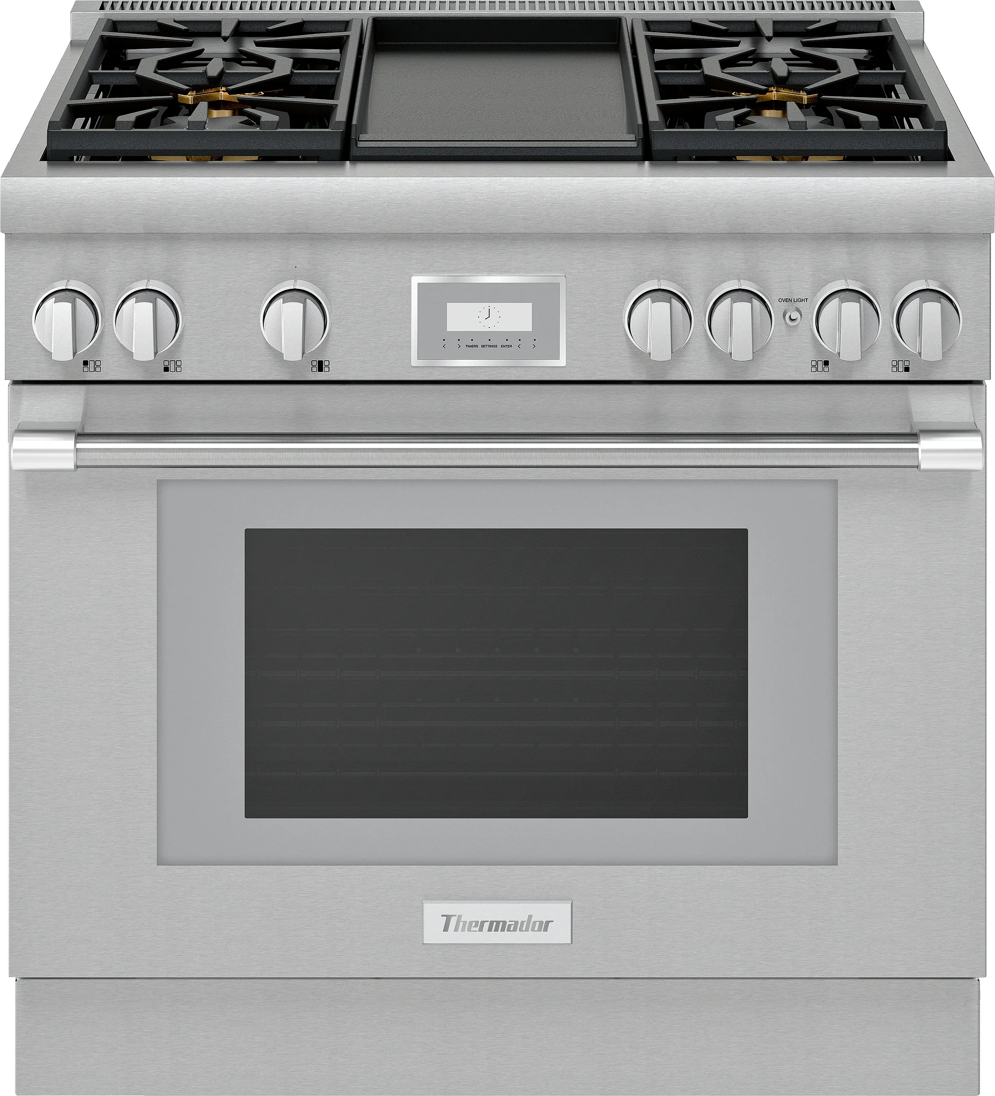 Environmentally Friendly Dual Fuel Professional Range 36'' Pro Harmony® Standard Depth Stainless Steel Smooth
