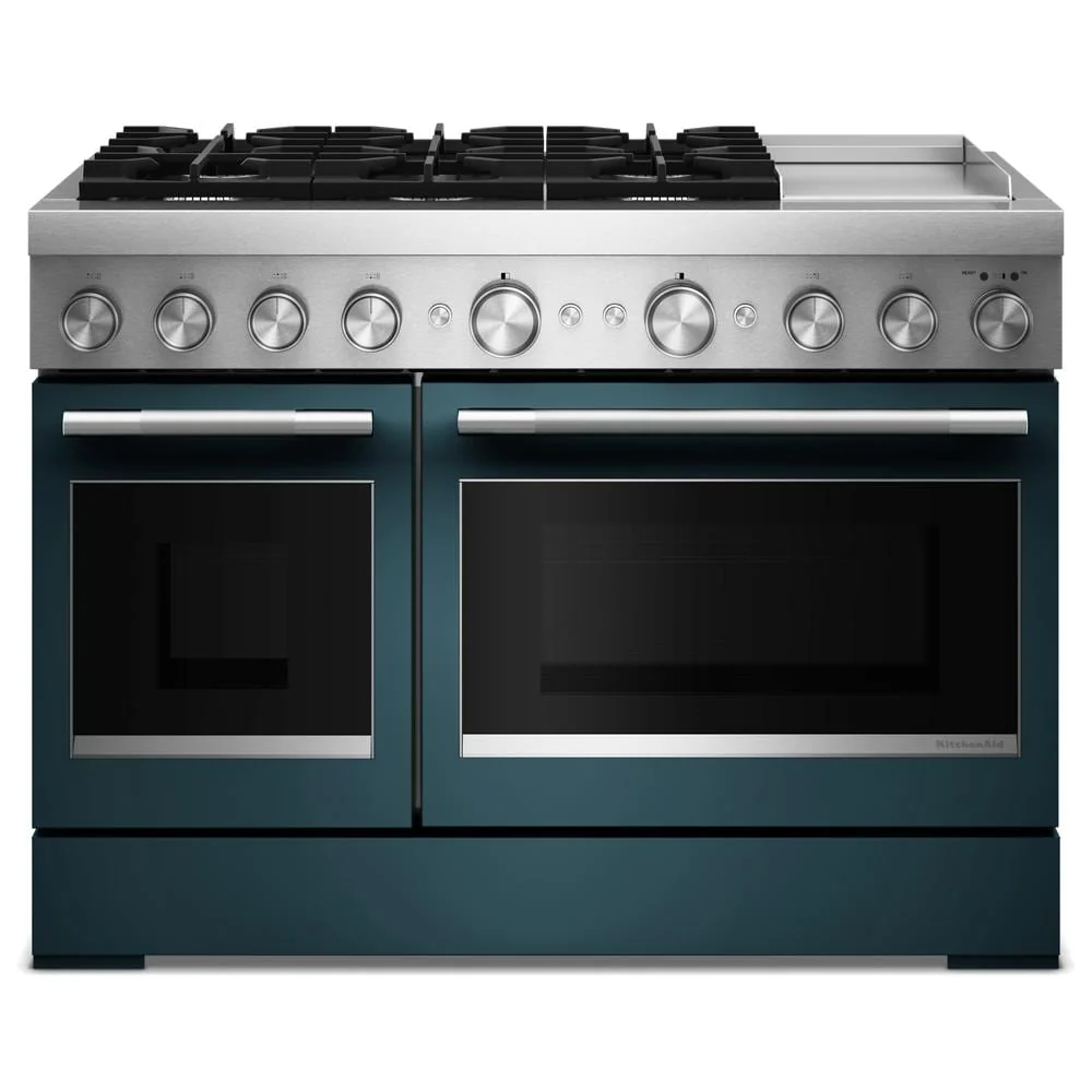 Consistent 48-Inch 6 Burner Commercial-Style Dual Fuel Range with Griddle Authentic