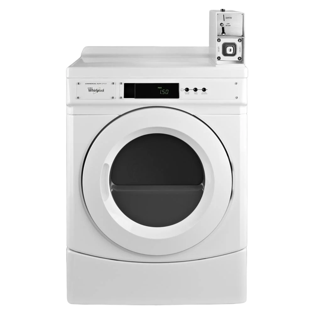 Exclusive 27 Commercial Electric Front-Load Dryer Featuring Factory-Installed Coin Drop with Coin Box Healthy