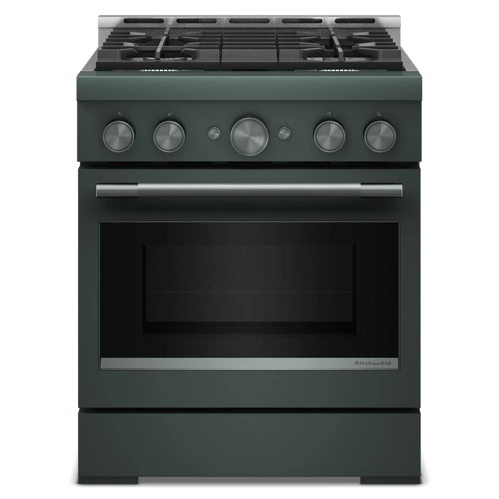 Comfortable KitchenAid® 30-Inch 4 Burner Commercial-Style Gas Range with No Preheat Air Fry Mode Expertly Made