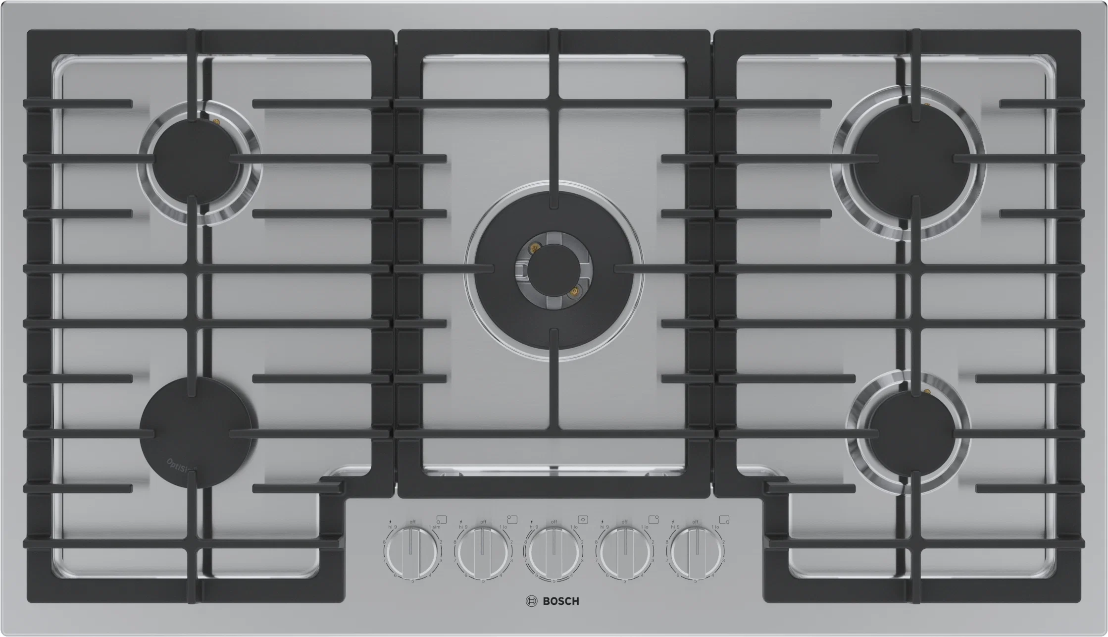 Lightweight 800 Series Gas Cooktop 36'' Stainless steel High-End