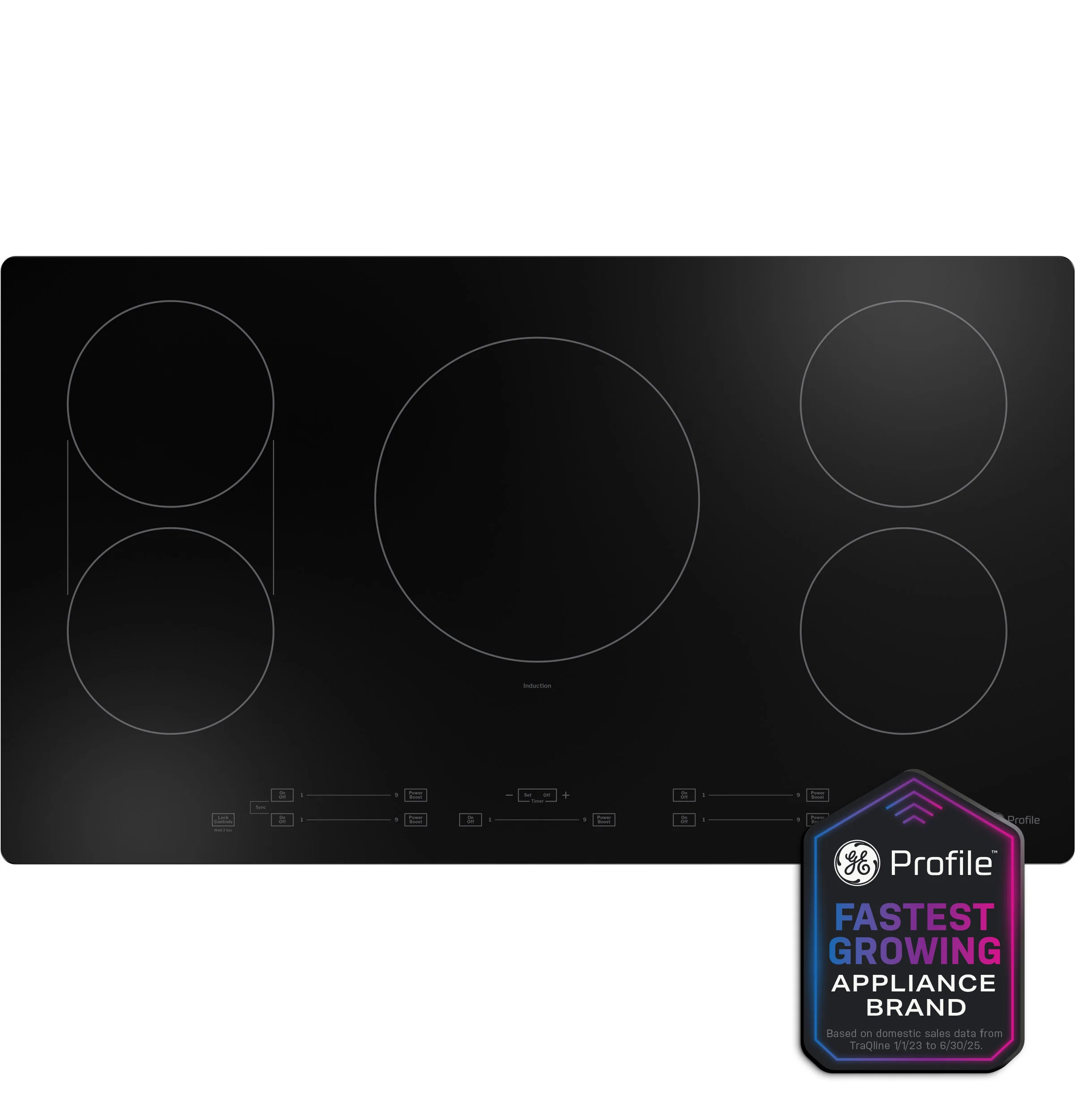 Reliable GE Profile™ ENERGY STAR® 36 Built-In Touch Control Induction Cooktop Powerful