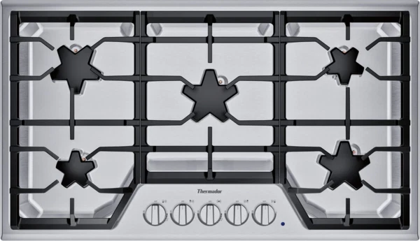 Environmentally Friendly Masterpiece® Gas Cooktop 36'' Stainless Steel Powerful