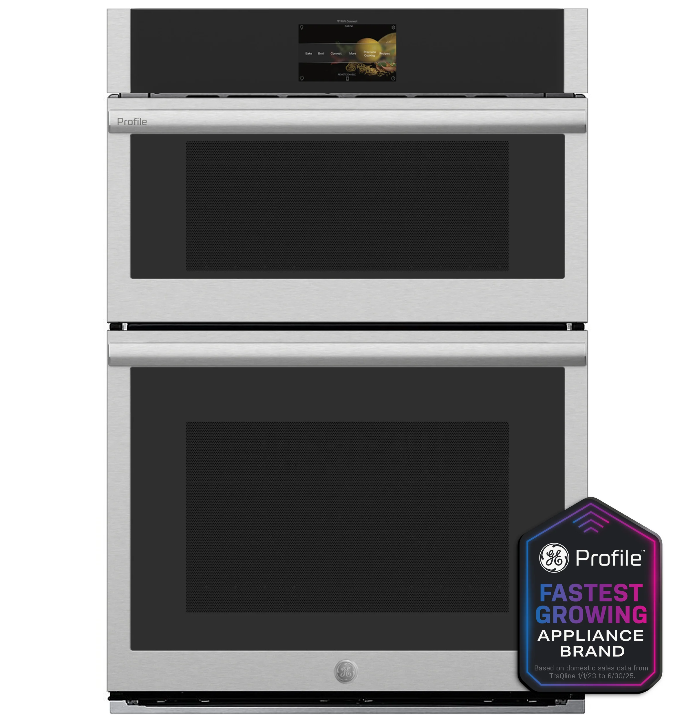 Flexible GE Profile™ 30 in. Combination Double Wall Oven with Convection Air Fry Steam Sous Vide and Advantium® Technology Long-Lasting