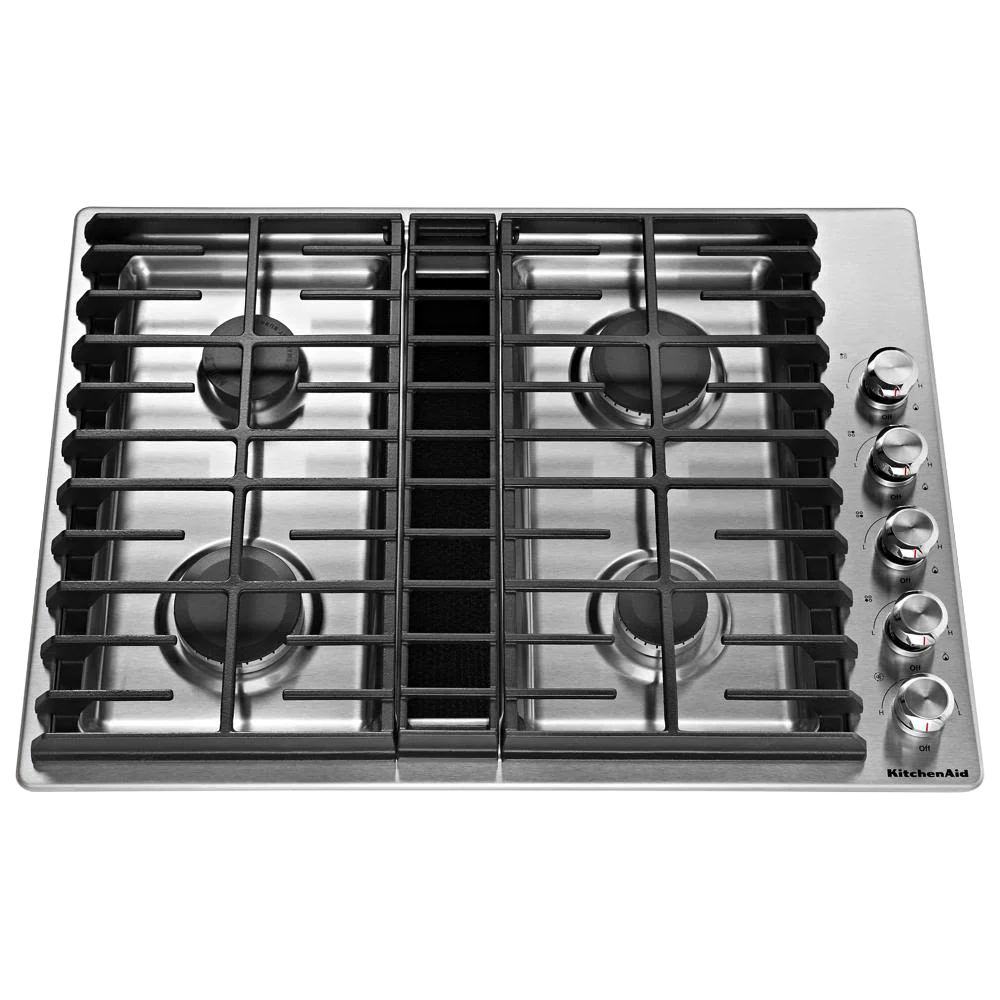 Solid 30 4 Burner Gas Downdraft Cooktop Powerful