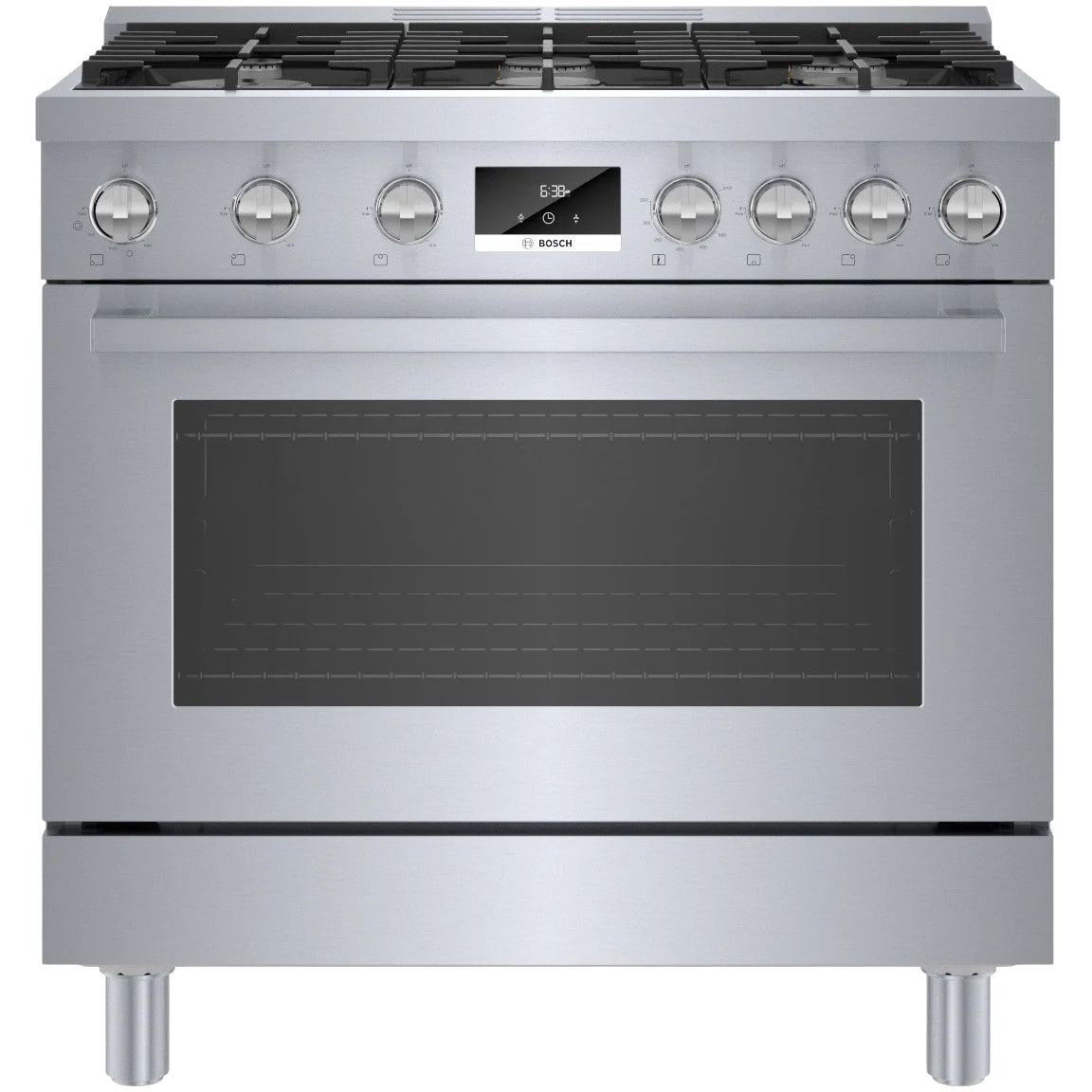Environmentally Friendly 800 Series Dual Fuel standing Range 36'' Stainless Steel Organic