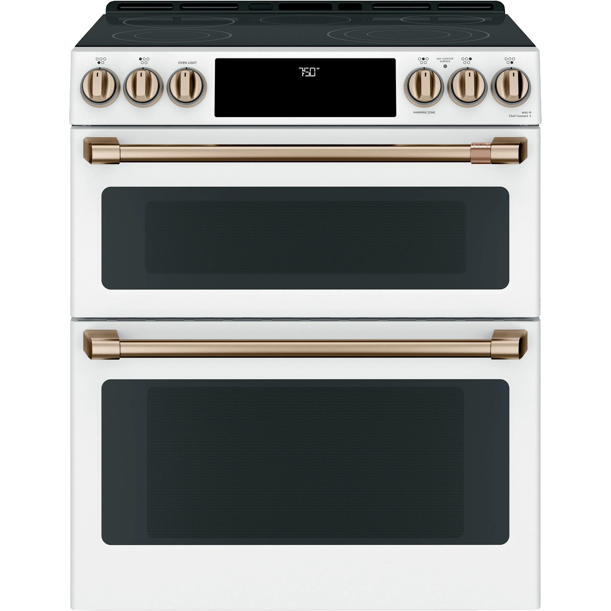 Pure CAFÉ™ 30 Smart Slide-In Front-Control Radiant and Convection Double-Oven Range Durable