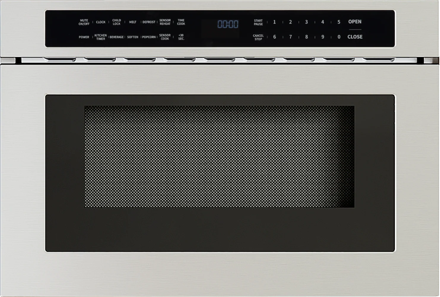 Solid Microwave Drawer 24in Built-In SS 1.2cf Fine Crafted