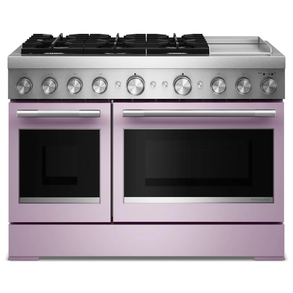 Carefully Designed 48-Inch 6 Burner Commercial-Style Dual Fuel Range with Griddle Artisan