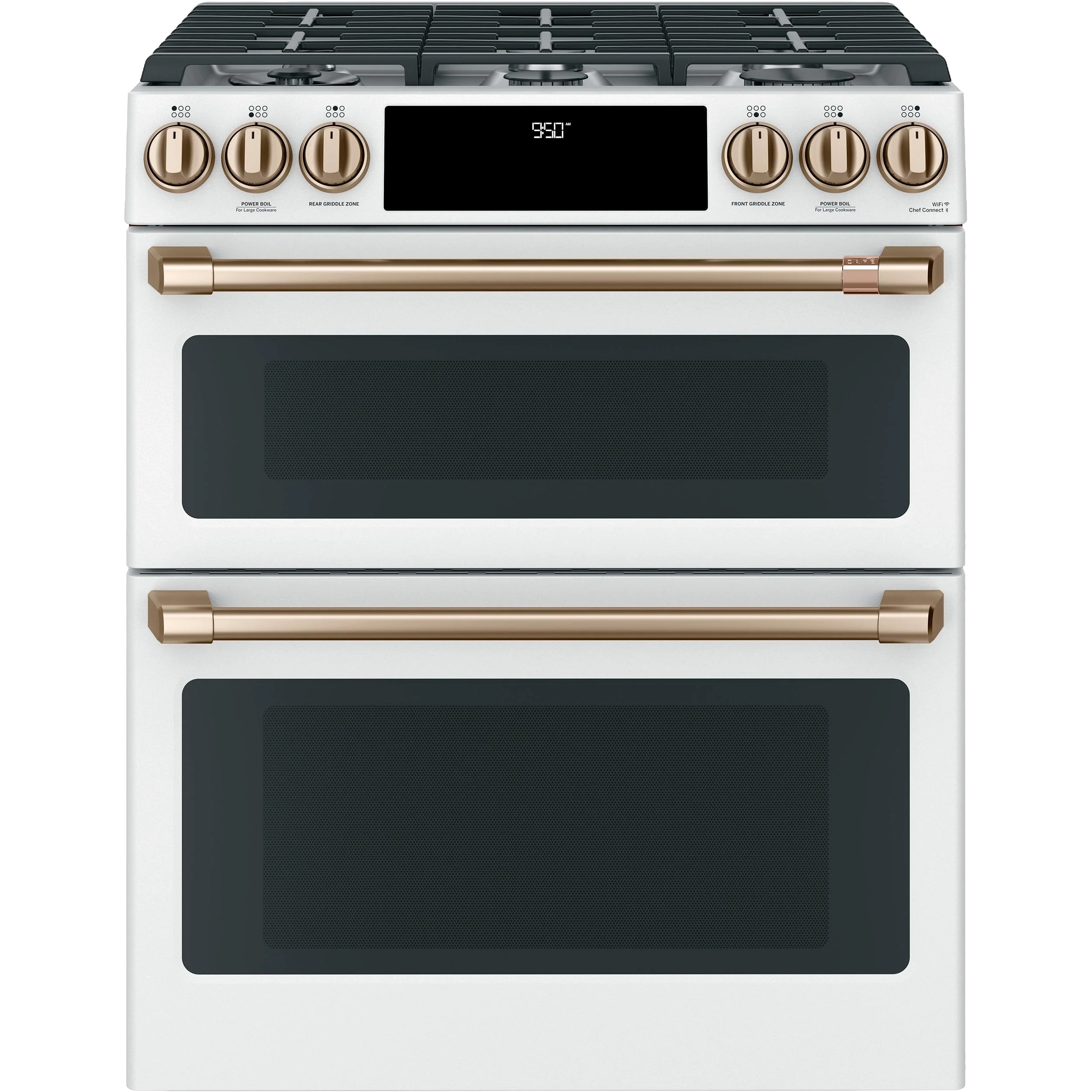 Modern CAFÉ™ 30 Smart Slide-In Front-Control Dual-Fuel Double-Oven Range with Convection High-Grade