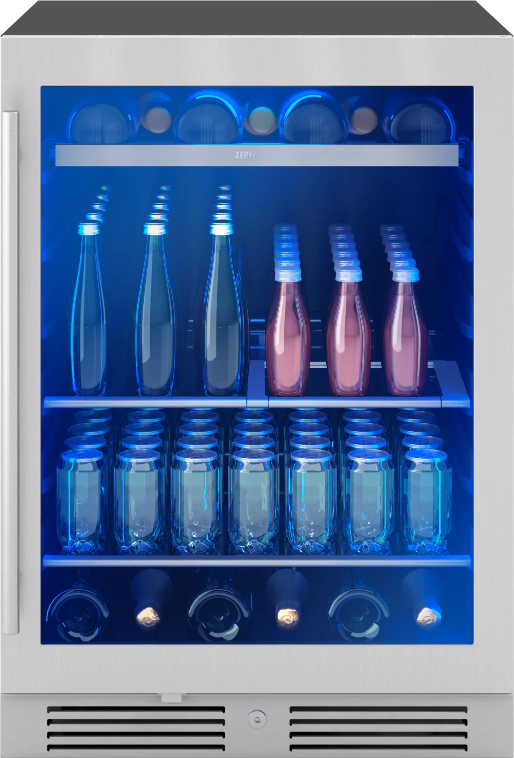 Sophisticated Presrv Bev Cooler 24in UC SS Gls R Door 1Z Powerful