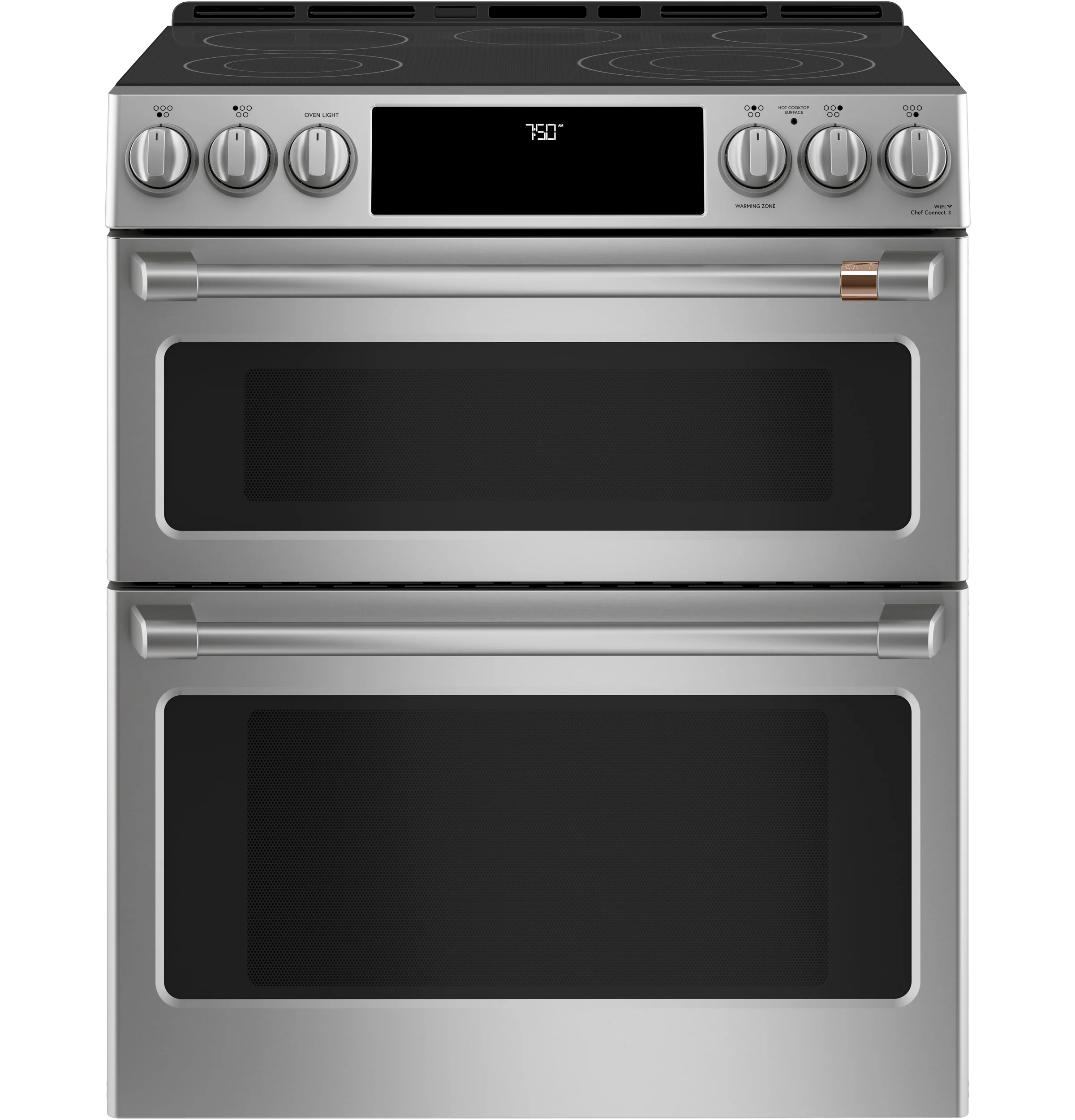 Authentic CAFÉ™ 30 Smart Slide-In Front-Control Radiant and Convection Double-Oven Range Artisan