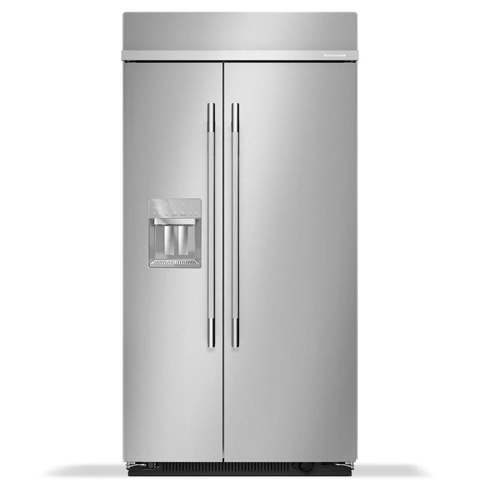 Eco-Friendly 25.1 Cu. Ft. 42-Inch Built-In Side-by-Side Refrigerator with Exterior Water and Ice Dispenser with Measured Fill in PrintShield® Finish Trendy