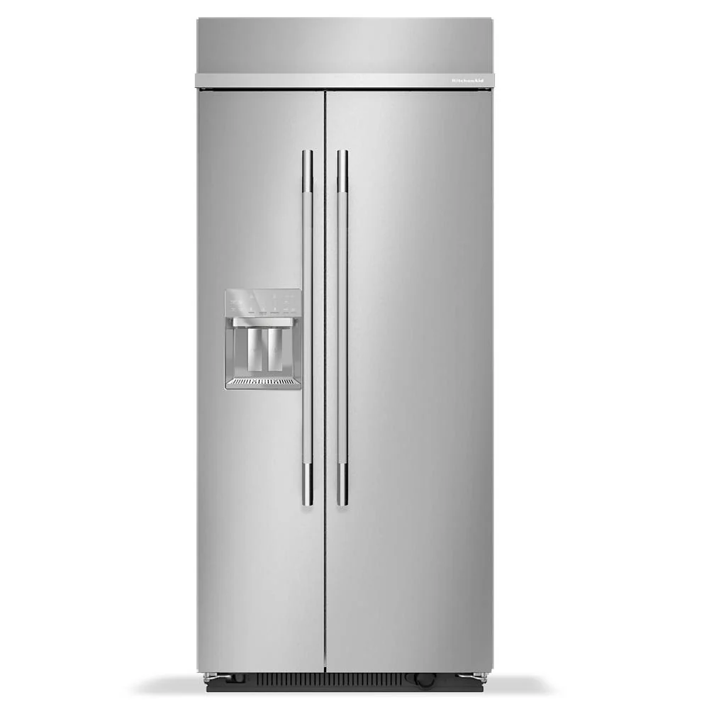 Sustainable 20.8 Cu. Ft. 36-Inch Built-In Side-by-Side Refrigerator with Exterior Water and Ice Dispenser with Measured Fill in PrintShield® Finish High-End