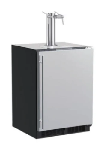 Specialty 24 Built-In Dispenser Twin Wine Beverage Tap Stainless Steel Solid Door Reversible Door Genuine