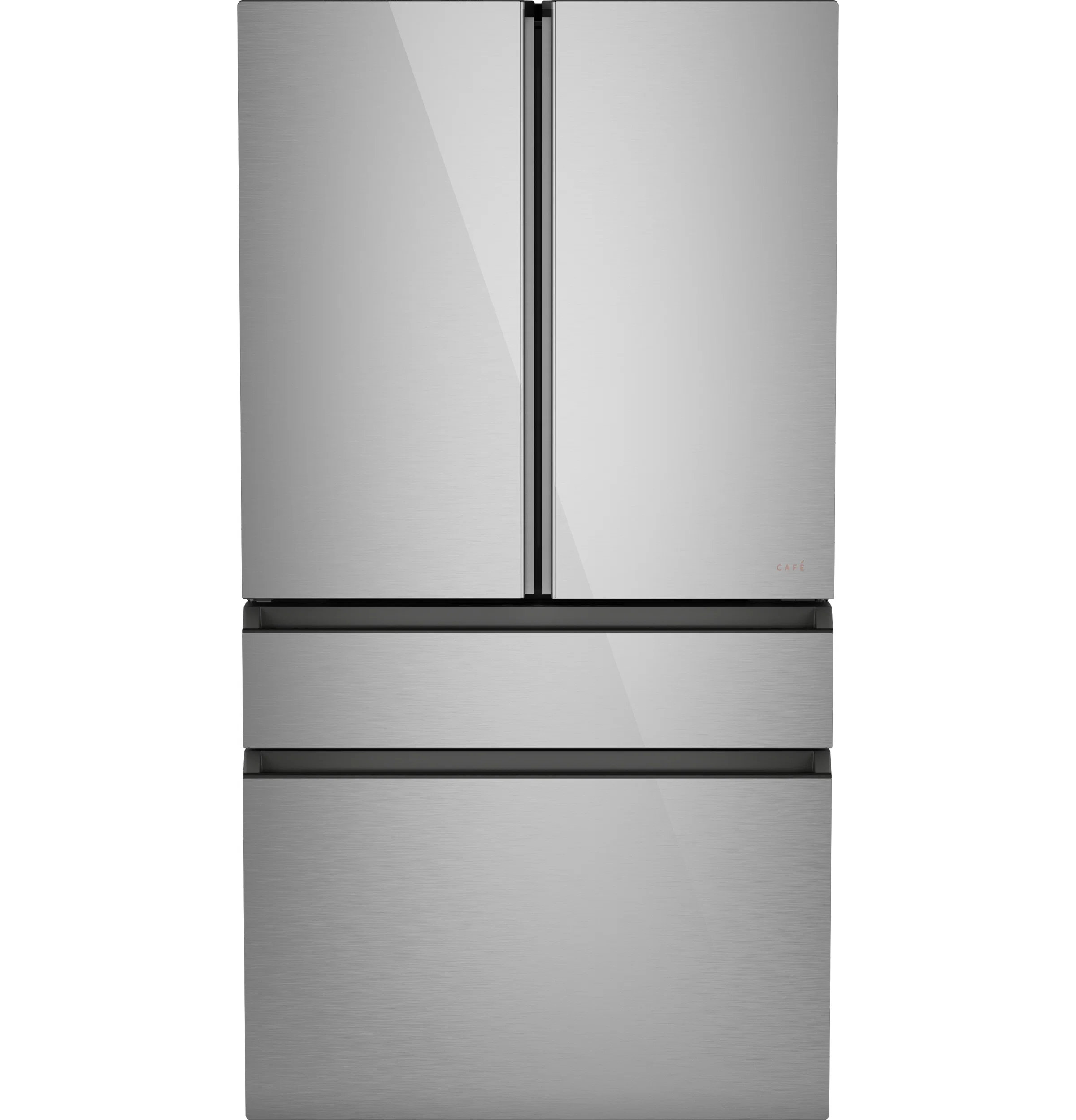 Exclusive CAFÉ™ ENERGY STAR® 28.7 Cu. Ft. Smart 4-Door French-Door Refrigerator in Platinum Glass With Dual-Dispense AutoFill Pitcher Fine Crafted