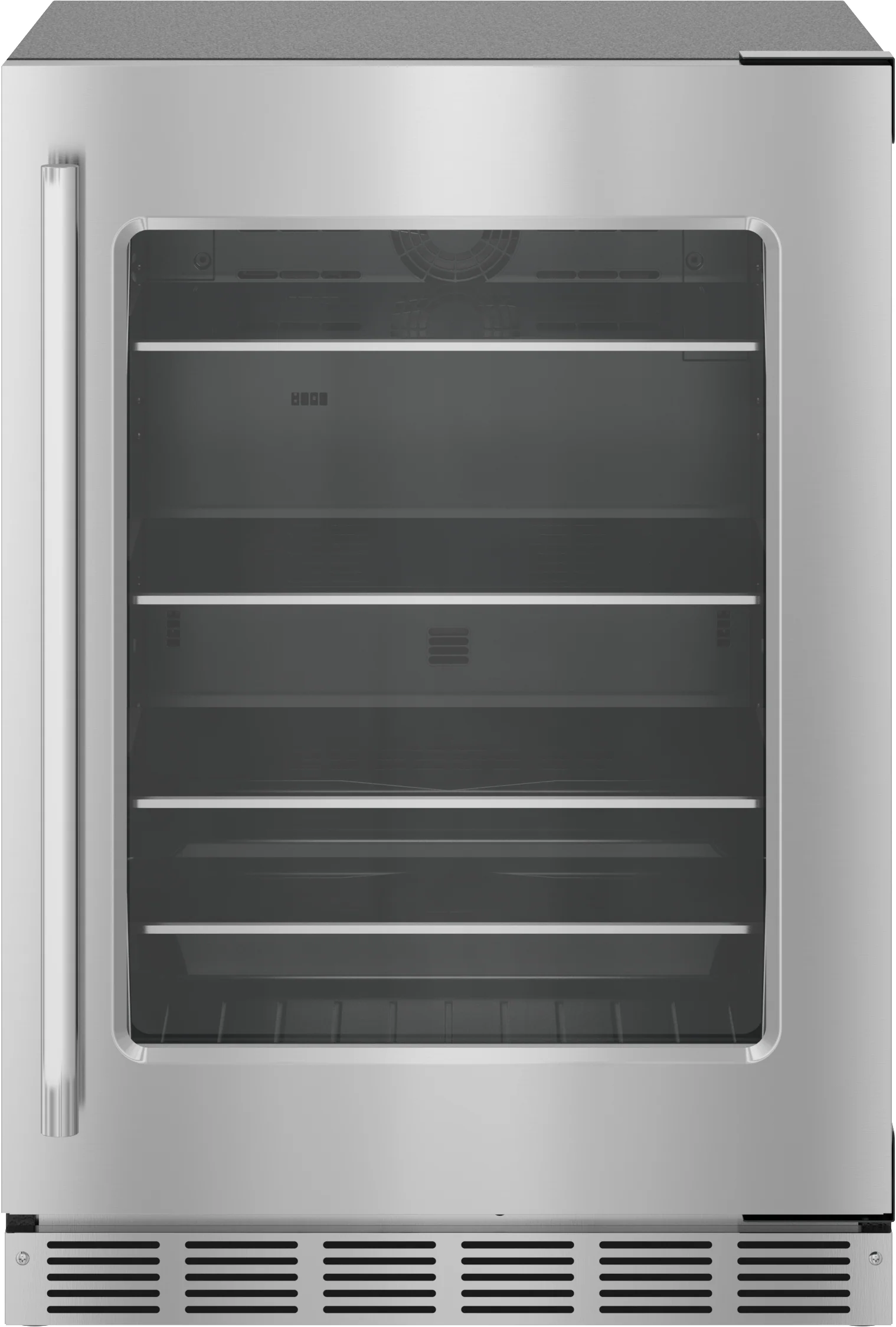 Verified dom® Under Counter Refrigerator with Glass Door 24'' Stainless Steel Right Hinge Responsible