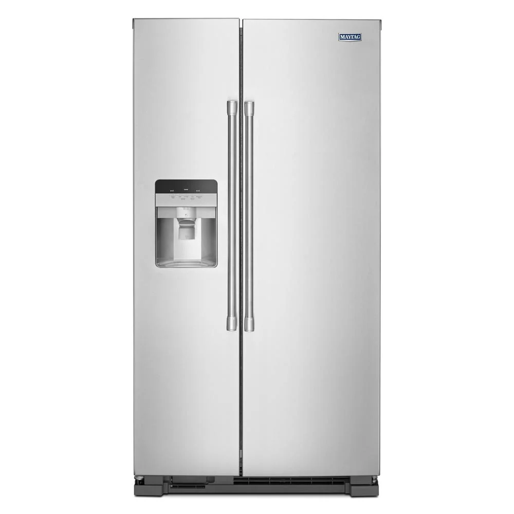 Flexible 36-Inch Wide Side-by-Side Refrigerator with Exterior Ice and Water Dispenser - 25 Cu. Ft. Certified
