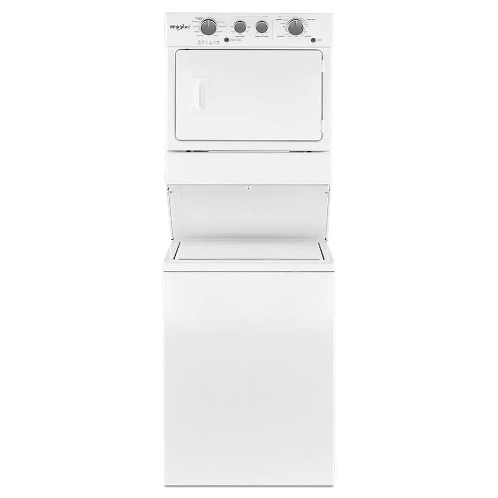 Minimalist 3.5 cu.ft Long Vent Electric Stacked Laundry Center 9 Wash cycles and AutoDry™ Quality