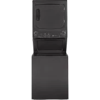 Innovative GE Unitized Spacemaker® 3.8 cu. ft. Capacity Washer with Stainless Steel Basket and 5.9 cu. ft. Capacity Gas Dryer Convenient