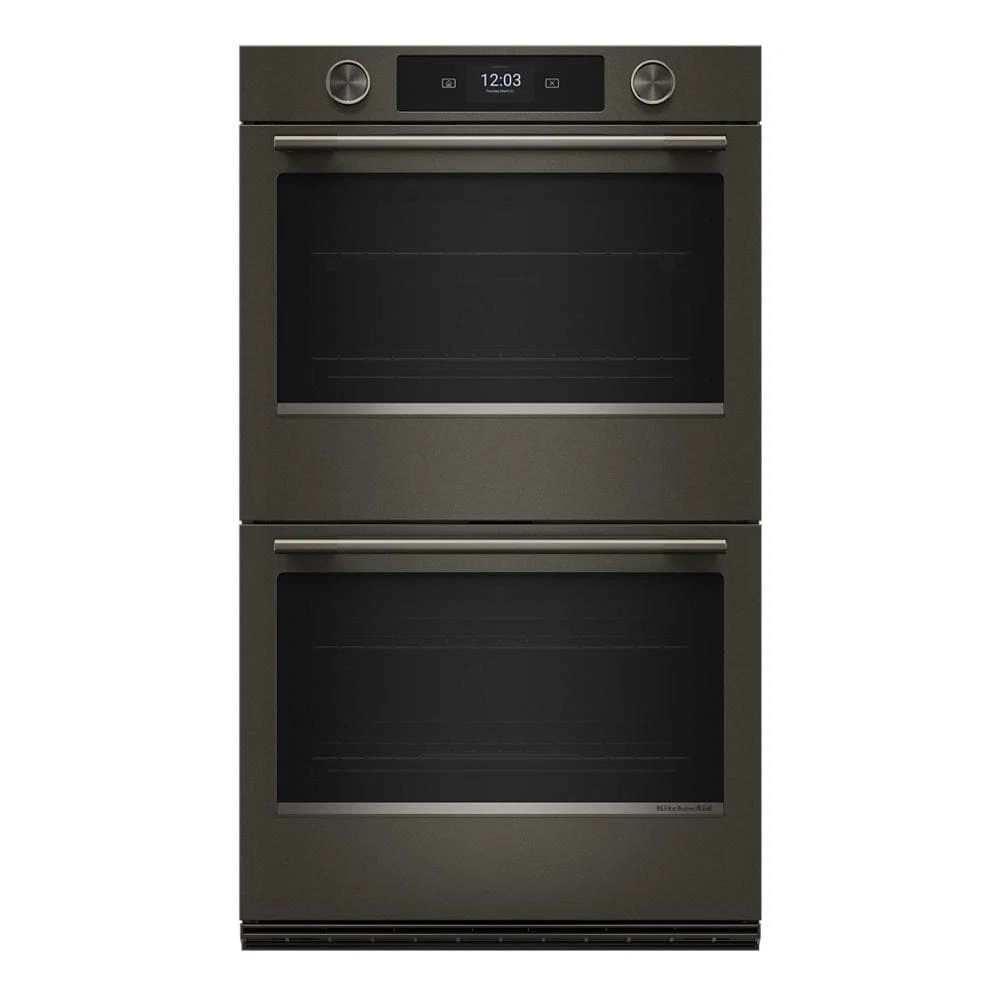Certified 30-inch Smart Electric Double Wall Oven with Intelligent Cooking Camera - Black Ore Safe