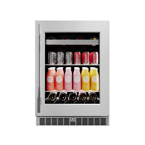 Long-Lasting Cellara by Element 24 in. 7 Bottle and 115 Can Single Zone Wine and Beverage Cooler - EBS24BES Versatile