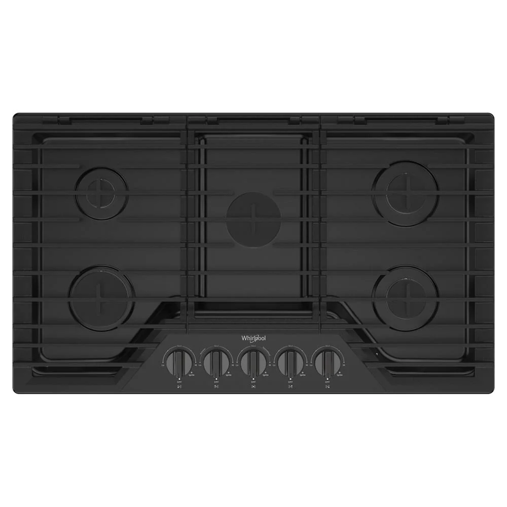 Relaxed 36-inch Gas Cooktop with EZ-2-Lift™ Hinged Cast-Iron Grates Environmentally Friendly