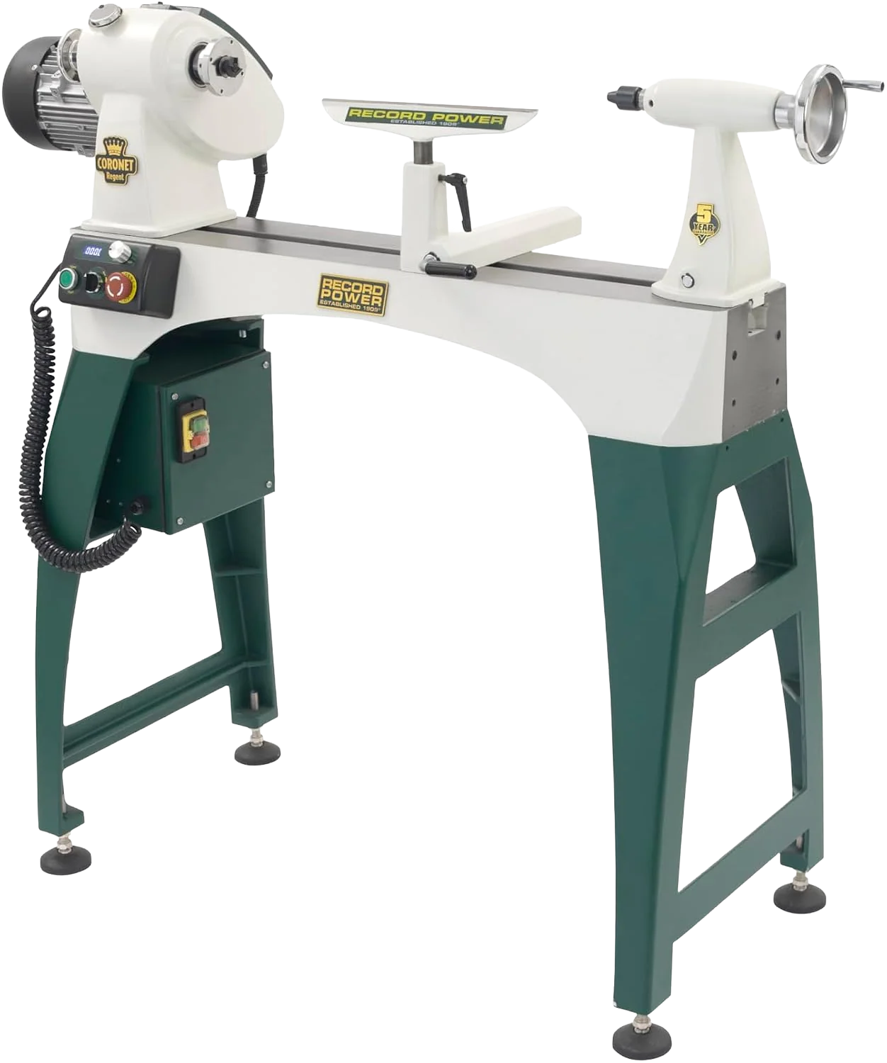 Trendy Record Power Coronet Regent 18 Heavy Duty Swivel-Head Cast Iron Variable Speed Lathe Excellent