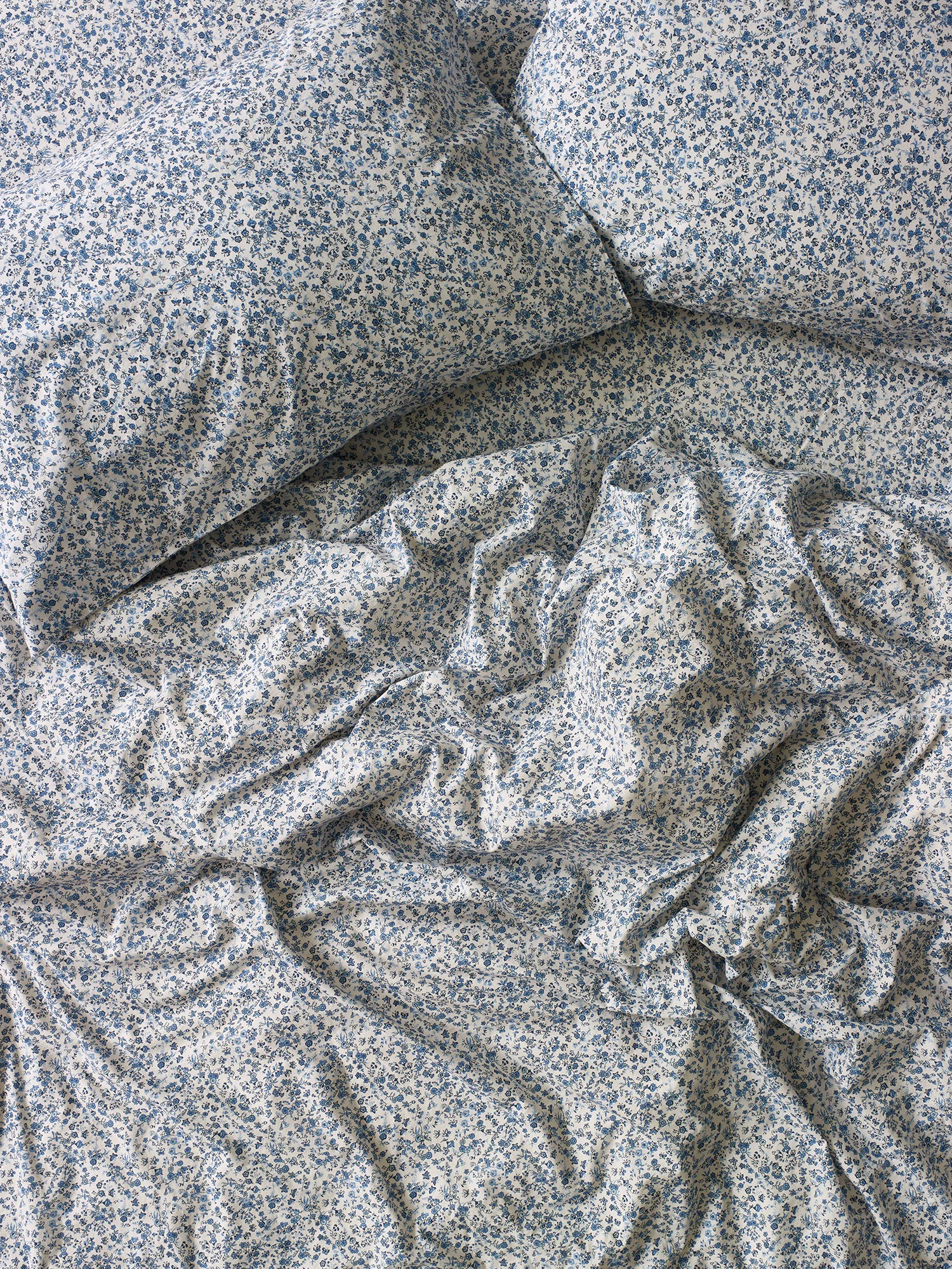 Verified Blue Mini Meadow Cotton Duvet Cover Powerful