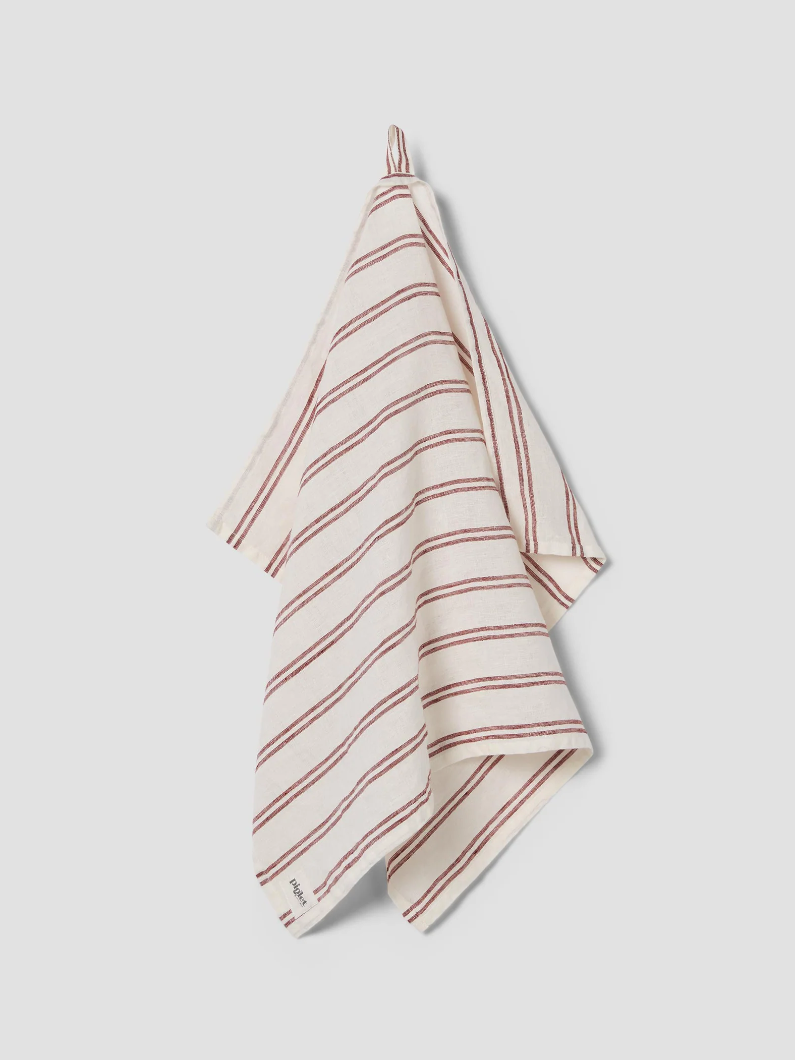Smart Rhubarb Kemptown Stripe Linen Blend Tea Towel Luxury