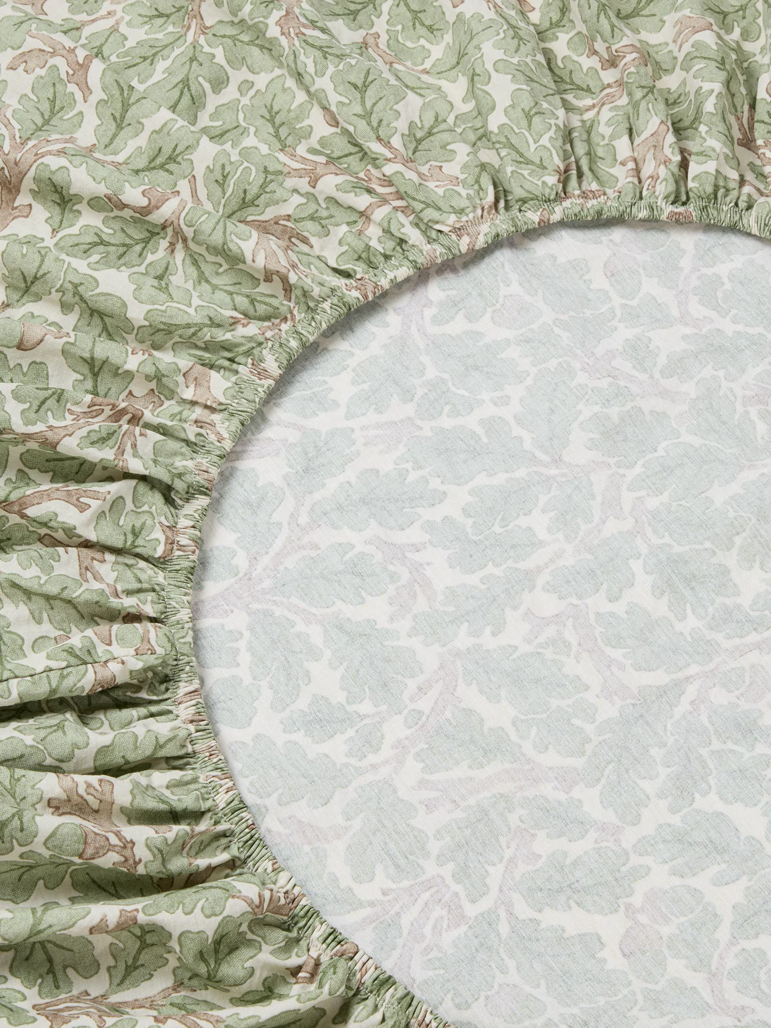 Comfortable Leafy Arbour Oak Kids Cotton Fitted Sheet Original Design