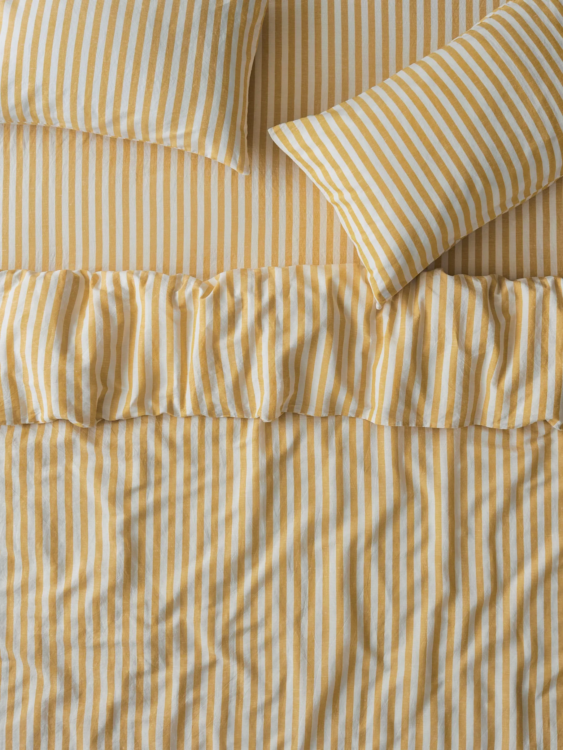 Premium Material Honey Pembroke Stripe Linen Blend Duvet Cover Responsible