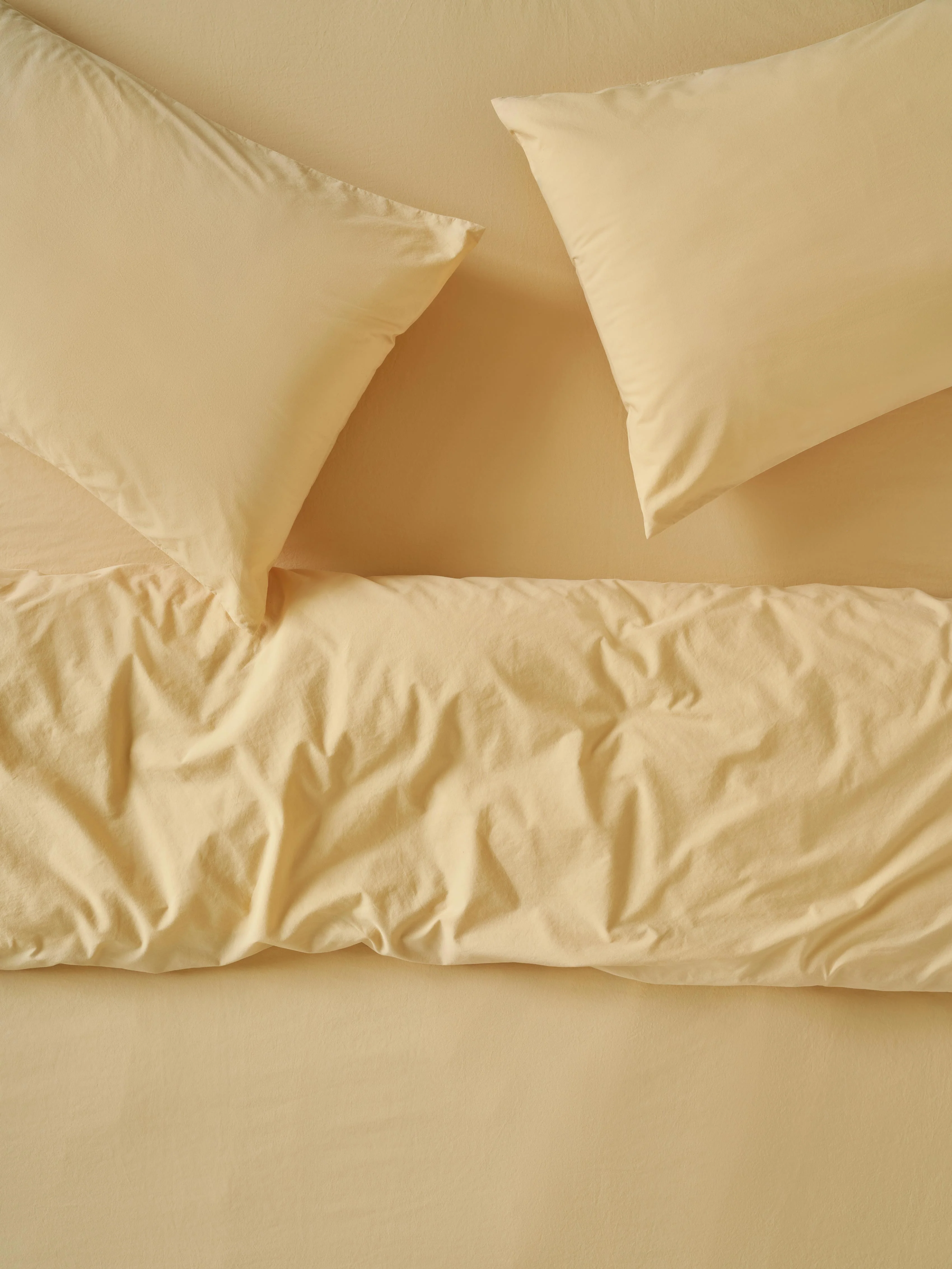 Powerful Butter Yellow Washed Cotton Percale Duvet Cover Efficient